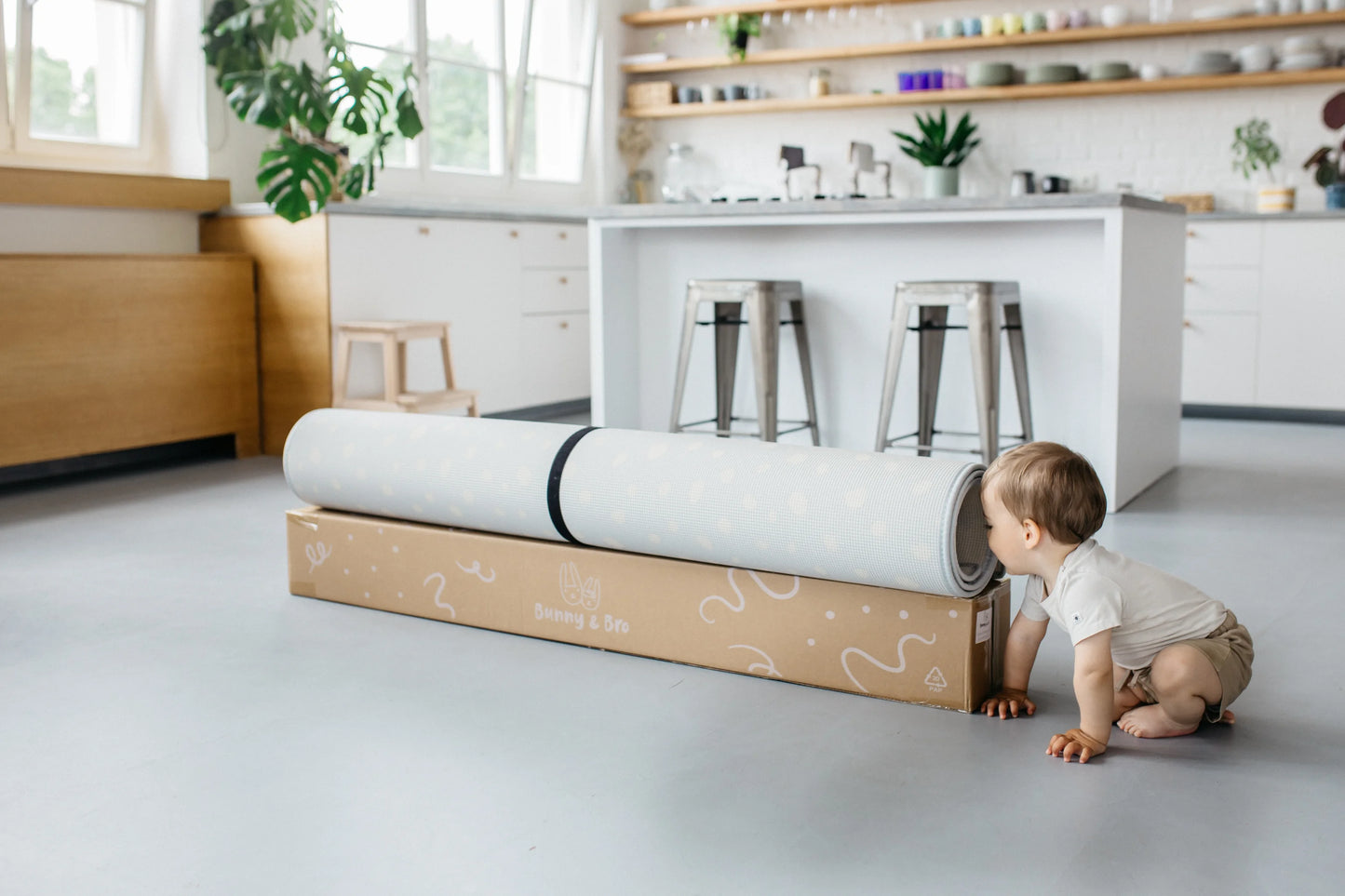 Spielmatte Dots&Bunny grau