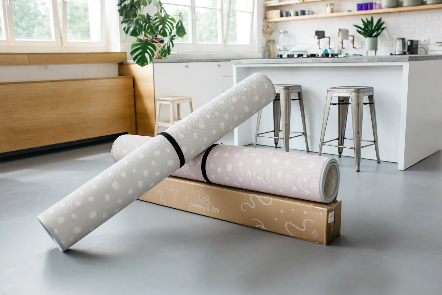 Spielmatte Dots&Bunny pink